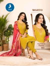Majito By Kaya Vertican Embroidery Kurti With Bottom Dupatta Wholesalers In Surat